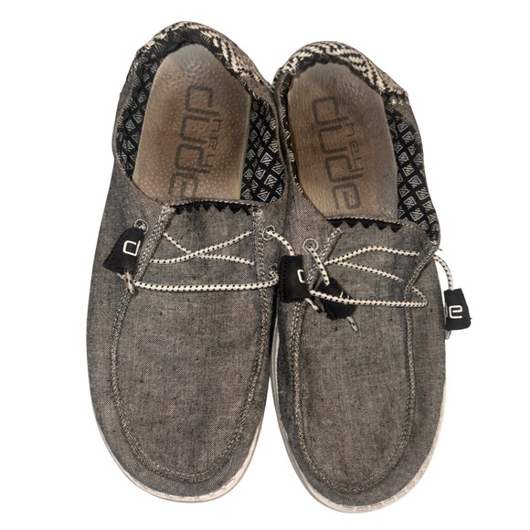 Hey Dude Shoes Shoes - Hey Dude Wendy Shoes Size 7 Slip On Chambray Onyx